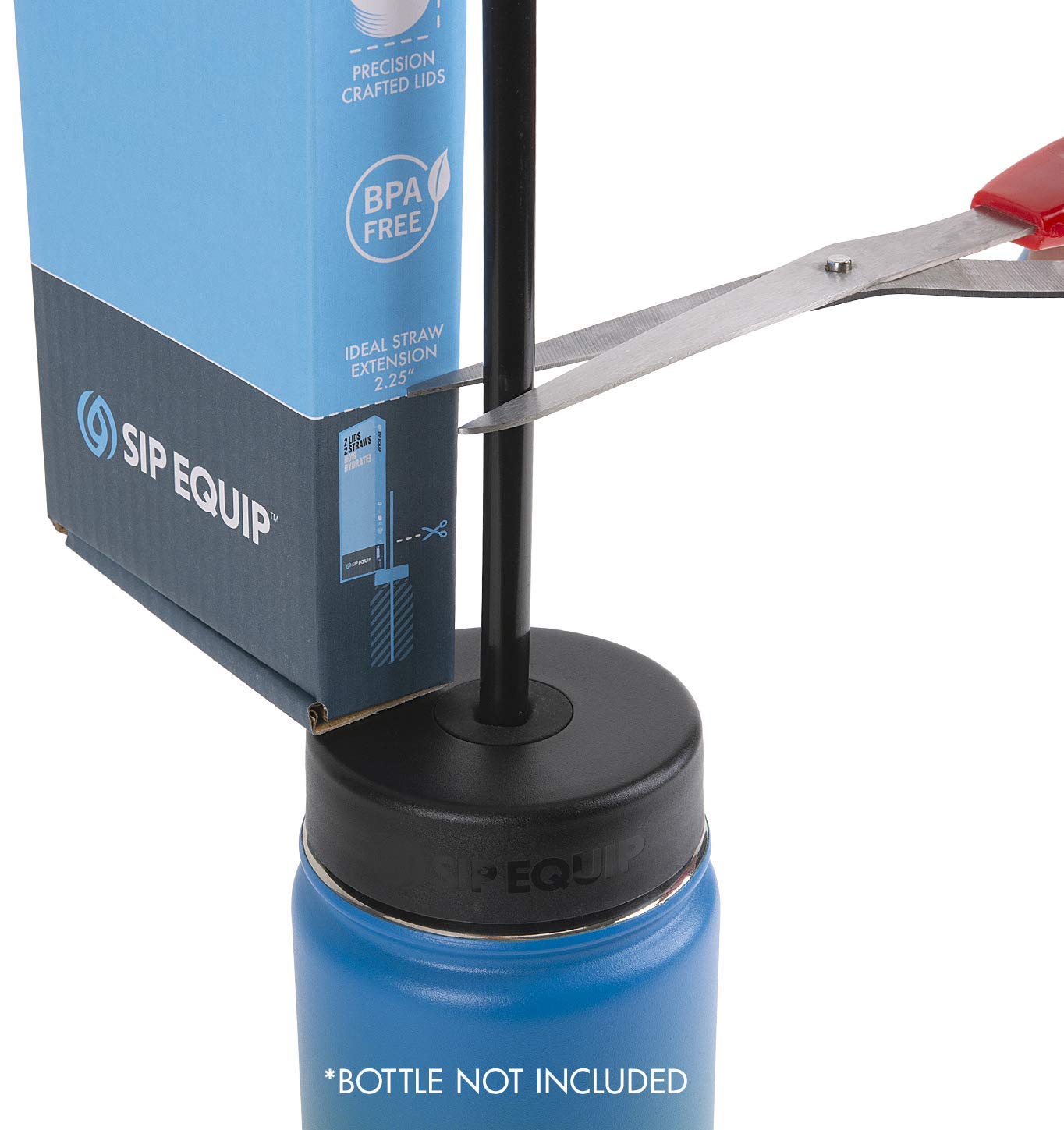 Sip Equip Wide Mouth Straw Lids (2 Pack), Compatible With Hydro Flask, Simple Modern, Hydro Cell, Thermoflask, Takeya, Vmini And