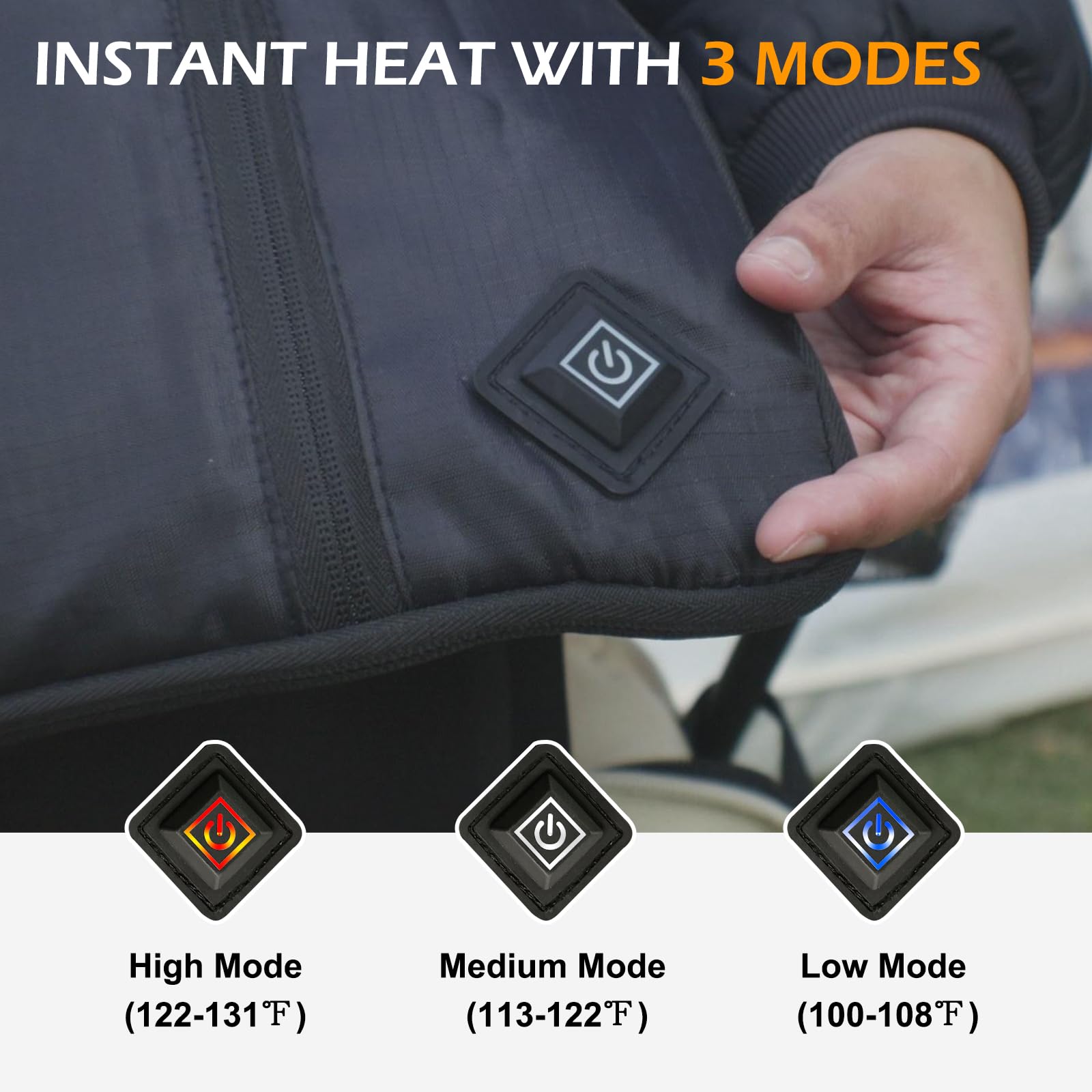 Ayamaya Instant Heated Trekpak For Sleeping Bag, Hammock Underquilts,Heated Camping Blanket - Hot Pocket Wireless Heating Pads W