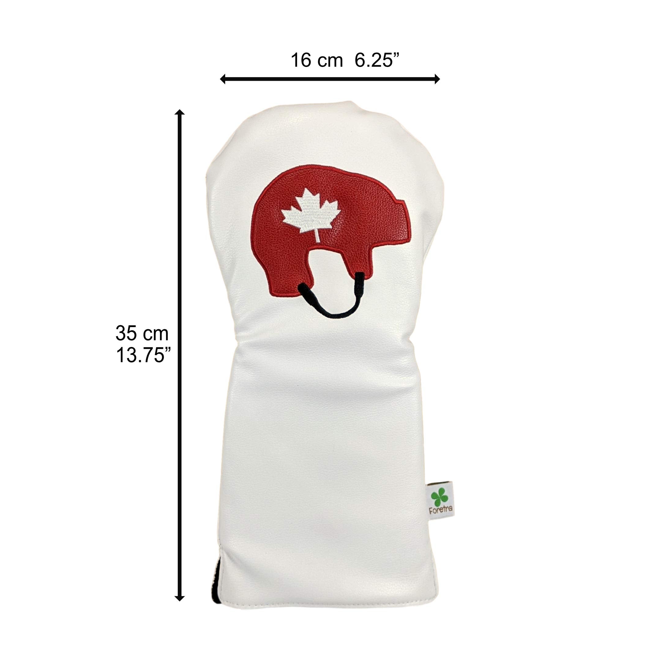 Foretra - Limited Edition Hockey Helmet - Canada Driver Head Cover - Tour Quality Golf Club Cover - Style And Customize Your Gol