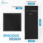 Vumos Sleeping Bag Liner And Camping Sheet - Silk Like Material For Travel - Has Full Length Zipper - Black