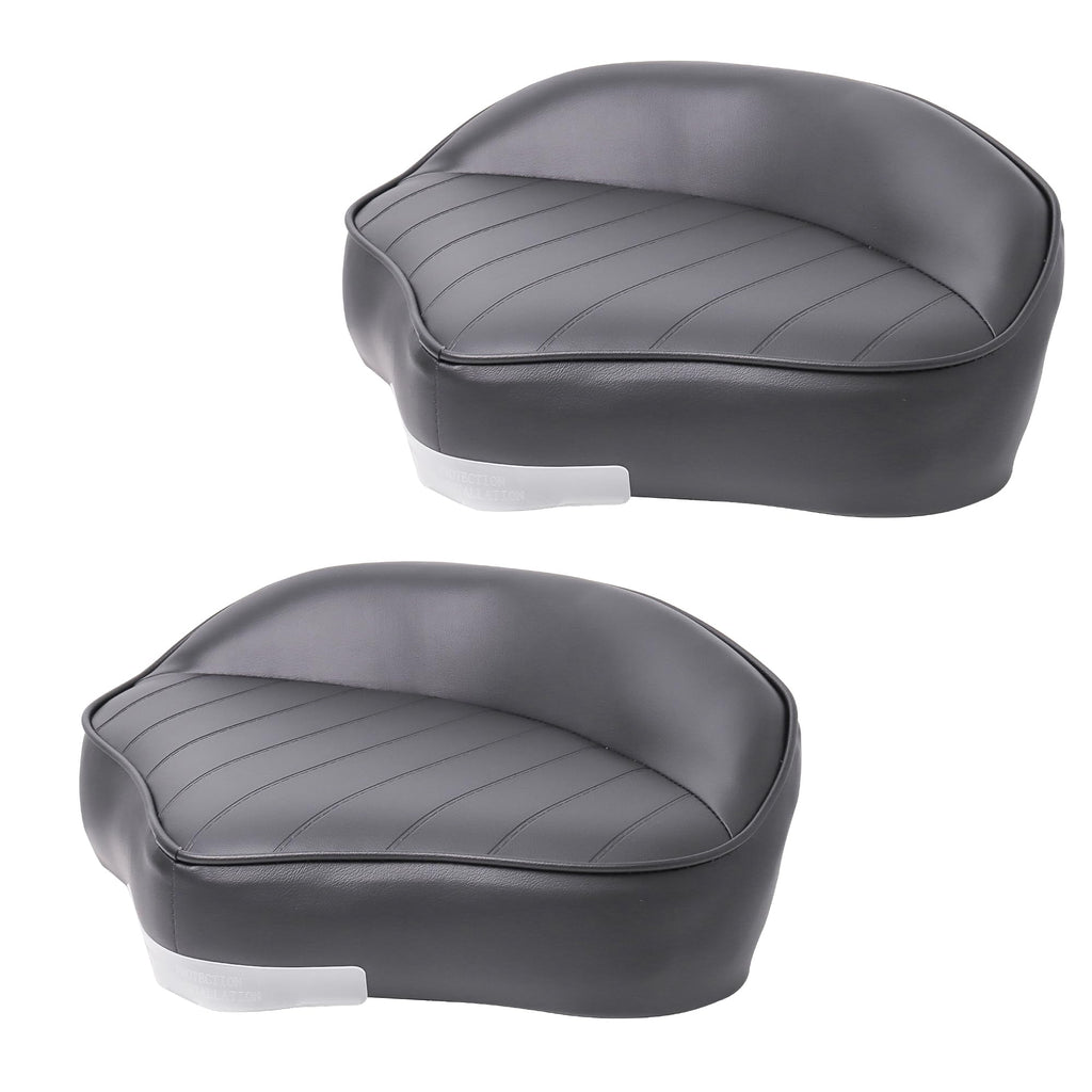 Vancus Casting Seat for Boat, Marine Grade Universal Pro Casting Fishing Bass Boat Seats Bike Butt Chair (2-Pack, Black)