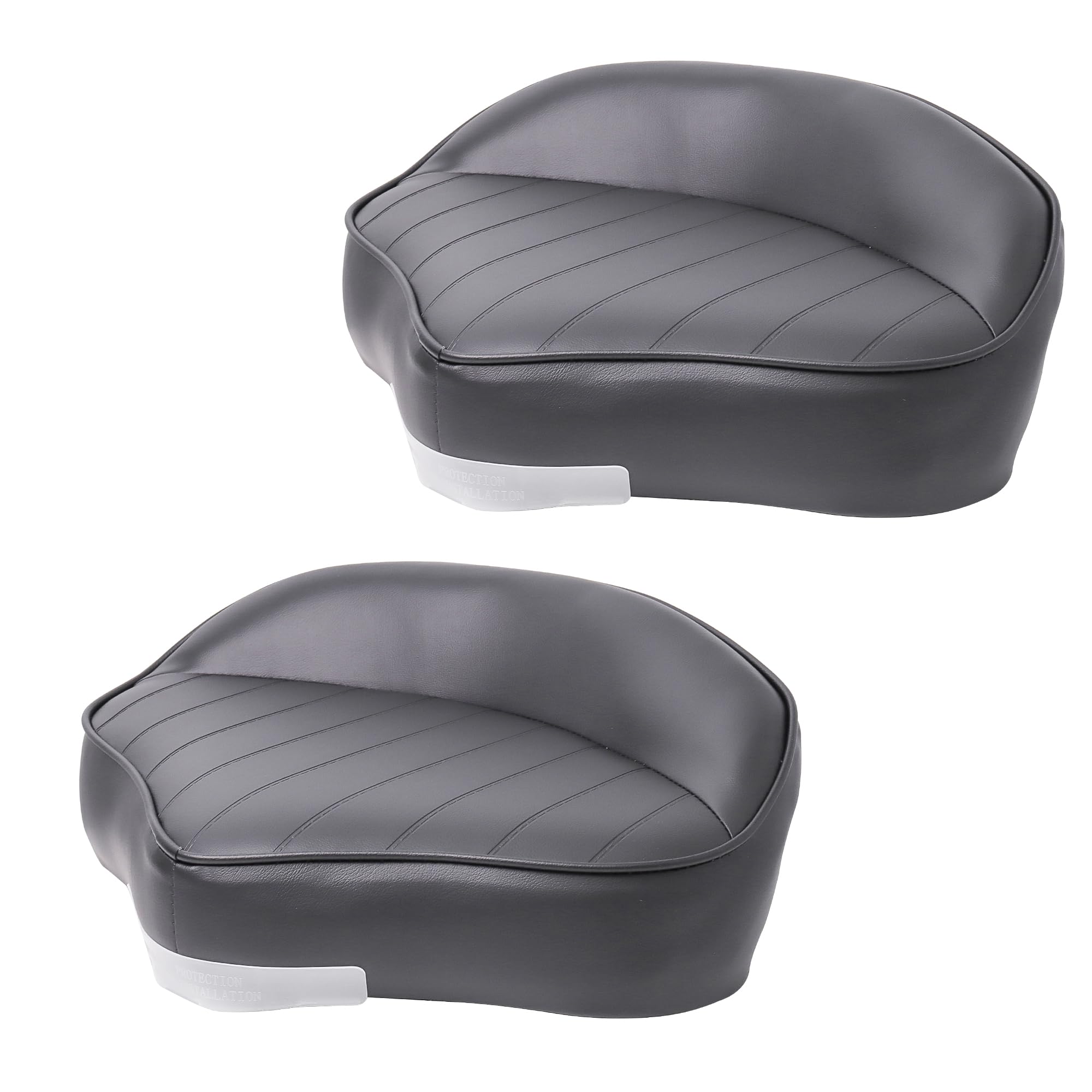 Vancus Casting Seat for Boat, Marine Grade Universal Pro Casting Fishing Bass Boat Seats Bike Butt Chair (2-Pack, Black)