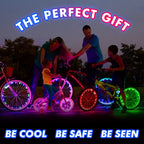 Activ Life Bike Lights, White, 1-Tire Pack Led Bicycle Christmas Lights For Wheels With Batteries Included, Fun Gift Ideas For H