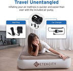 Etekcity Air Mattress Upgraded Twin Size Camping Air Bed Blow Up Bed Inflatable Mattress Raised Airbed With Rechargeable Pump Fo