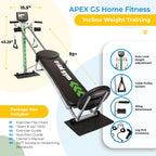 Total Gym Incline Weight Trainer Apex G5 W/ 10 Resistance Levels For Home Workout
