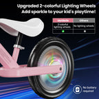 Balance Bike For Age 2 To 5 Years Baby,Colorful Lighting Toddler First Bicycle, 12-Inch Ride On Trainer Toys For Children,Kids S