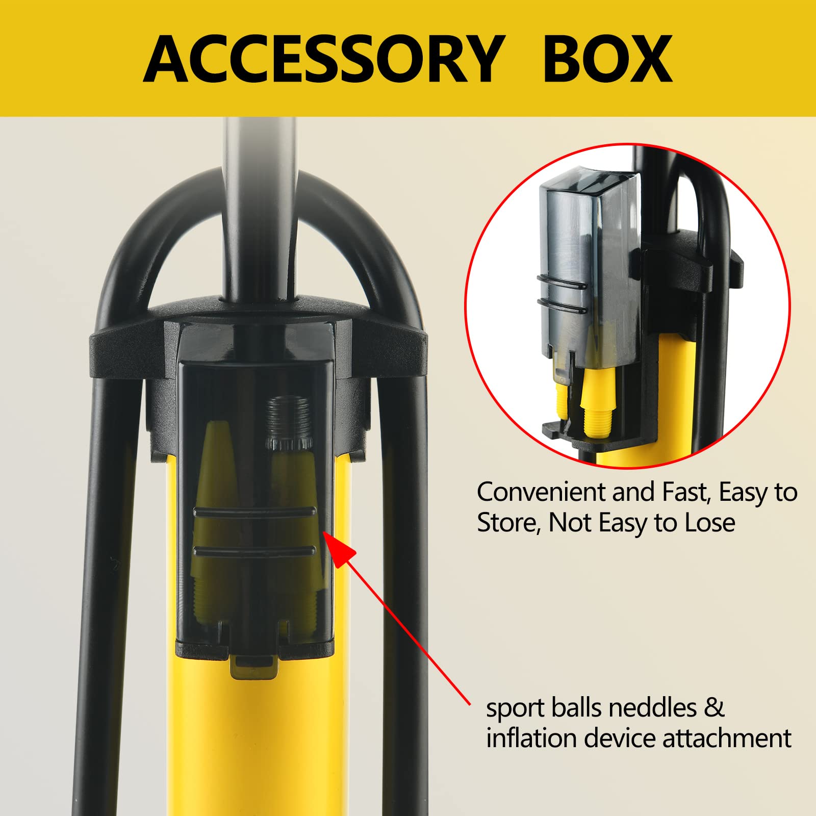 Toolitin Floor Bike Pump With Gauge,160 Psi High Pressure,Bicycle Pump Compatible With Presta And Schrader Valve,Bike Tire Pump
