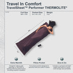 Cocoon Inlet Travelsheet Performer Brown/Purple