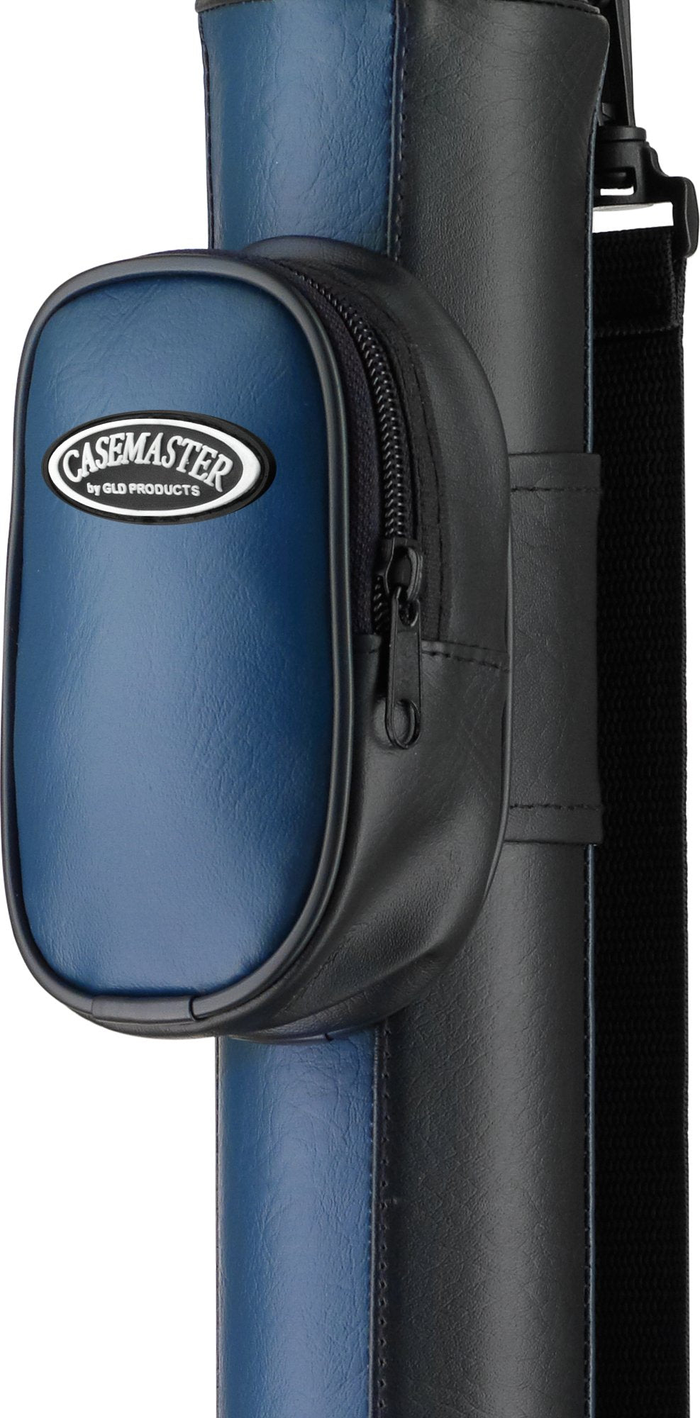 Casemaster Q-Vault Supreme Billiard/Pool Cue Hard Case, Holds 1 Complete 2-Piece Cue (1 Butt/1 Shaft), Blue