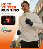 Benirap Winter Gloves for Men Women, Warm Touchscreen Winter Gloves Windproof Non-Slip for Cold Weather Running Cycling Black