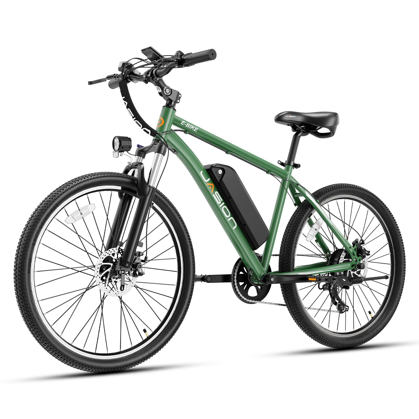 Jasion EB5 Electric Bike for Adults with Peak 500W Brushless Motor, 40Miles 20MPH Commuting Electric Mountain Bike with 360Wh Re