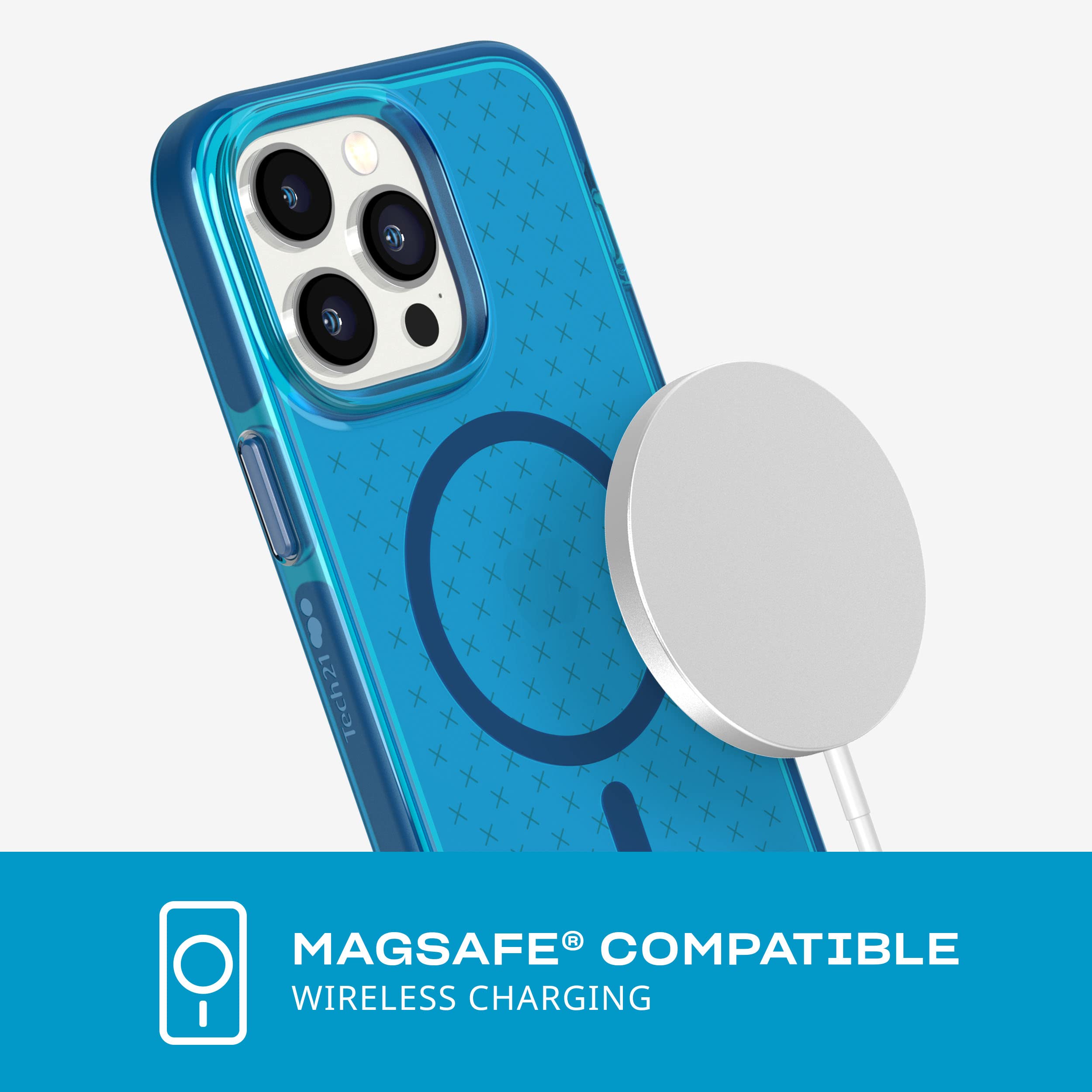 Tech21 Iphone 14 Pro Max Evo Check Compatible With Magsafea - Shock-Absorbing  Slim Protective Phone Case With 16Ft Flexshock Mu