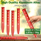 Azarxis Snow Sand Tent Stakes Pegs Aluminum U-Shaped Lightweight Heavy Duty Ground Nails For Beach Shade Canopy Camping Hiking B