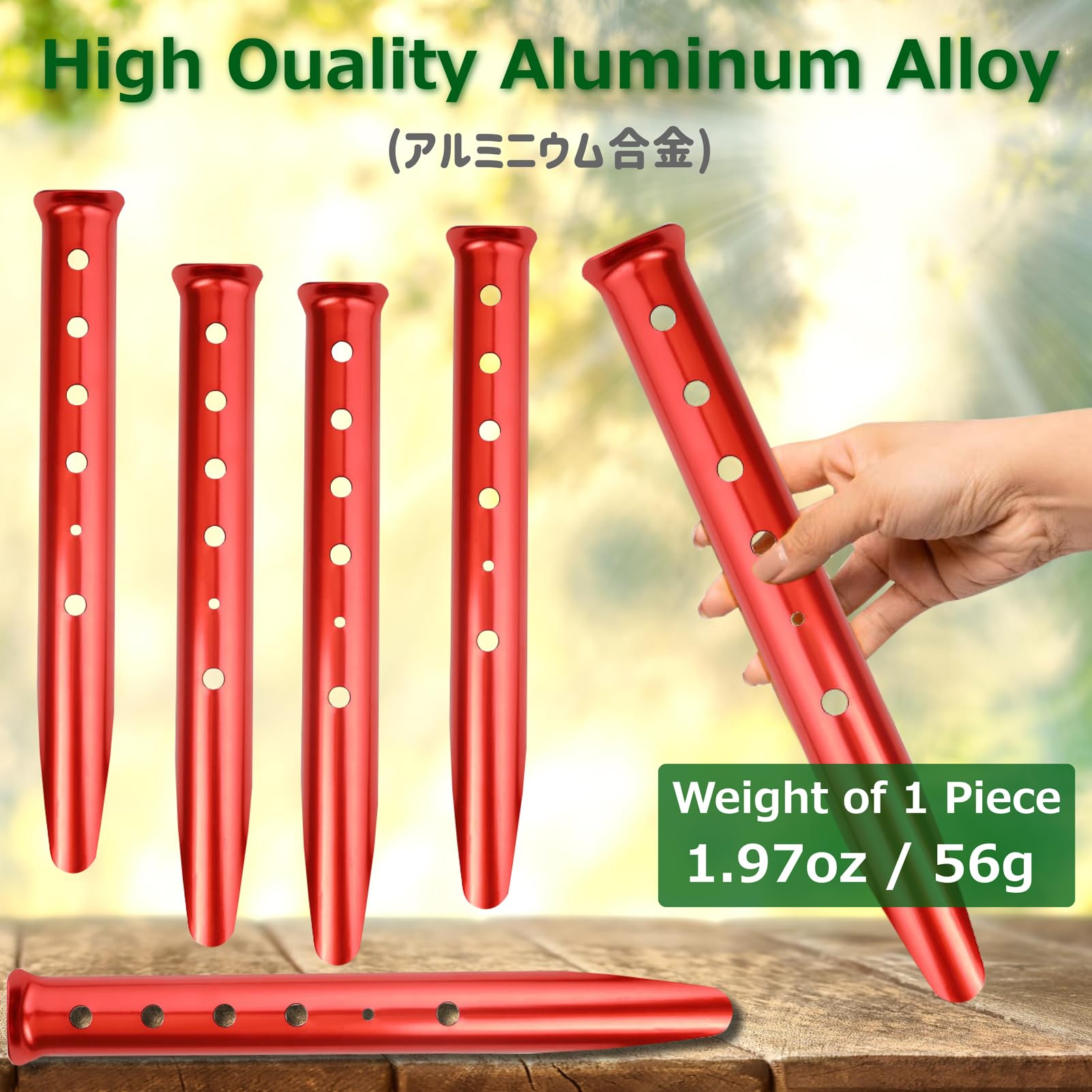Azarxis Snow Sand Tent Stakes Pegs Aluminum U-Shaped Lightweight Heavy Duty Ground Nails For Beach Shade Canopy Camping Hiking B