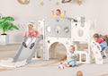 Babytronic Toddler Slide Set, 8 in 1 Kids Slide with Climber, Indoor Outdoor Slide for Toddlers Age 1-3, Toddler Playset with Ba
