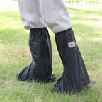 Kratarc Waterproof Shoes Covers Foldable Rain Boot Reflective Snow For Men Women Outdoor Cycling Walking Hiking (Black, Xxl)