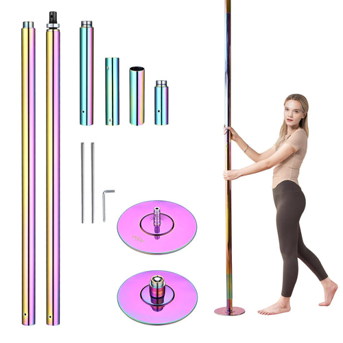 AW Portable 9.25FT Dance Pole Kit 45mm Removable Dancing Pole Professional Static Spinning Pole Dancing Pole for Home Party Pub 