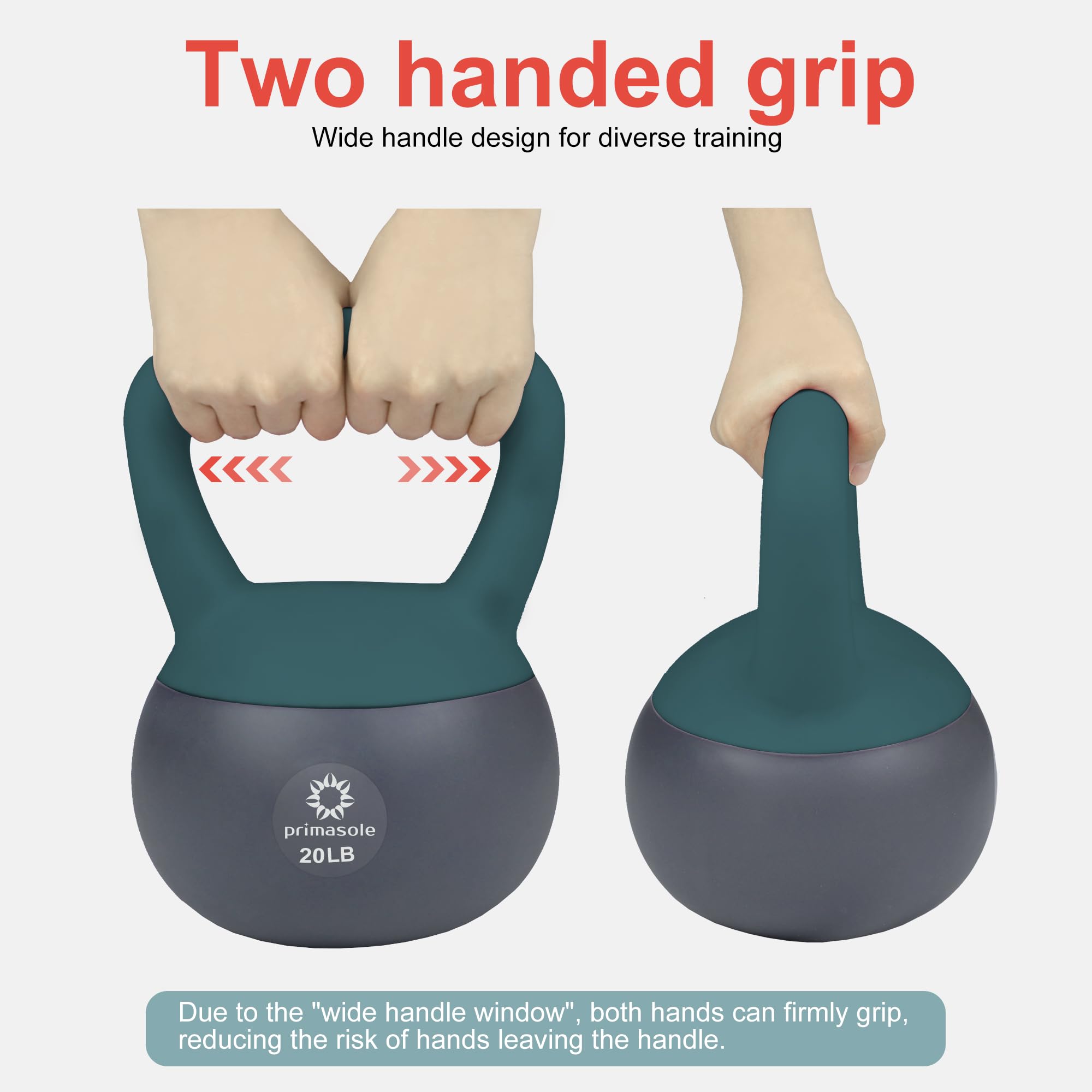 Primasole Soft Kettlebell Shook Resistance base. Anti Slip hand Kettlebell weights for Home workout anti-impact Kettlebells dumb