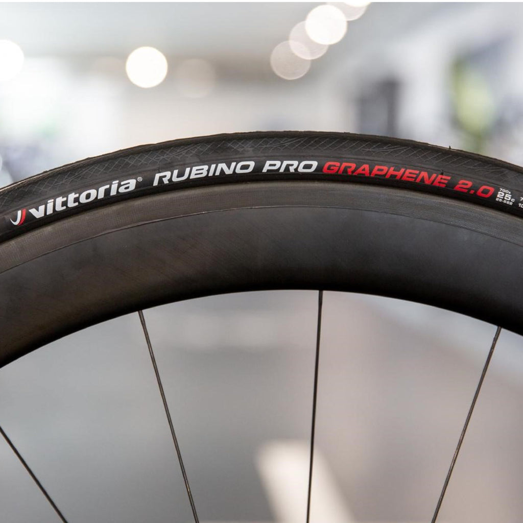 Vittoria Rubino Pro Iv Graphene 2.0 - Performance Road Bike Tire - Tubeless Ready Bicycle Tires (700X25C, Full Black)
