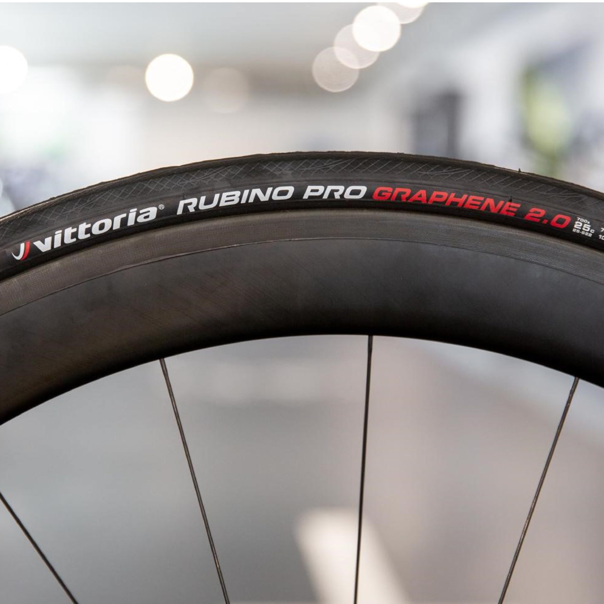 Vittoria Rubino Pro Iv Graphene 2.0 - Performance Road Bike Tire - Tubeless Ready Bicycle Tires (700X25C, Full Black)