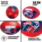Bigmouth New England Patriots 18    Inflatable Pool Football Officially Licensed Nfl Fan Gear Merchandise Beach Ball Games For A