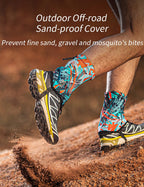 Orrinsports Trail Gaiters Low Shoes Gators For Hiking Boots Breathable Boots Gators For Running (Blue, M)