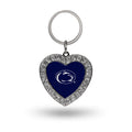 Rico Industries Ncaa Penn State Nittany Lions - Psu Bling Heart Key Chain 1.38 X 3-''