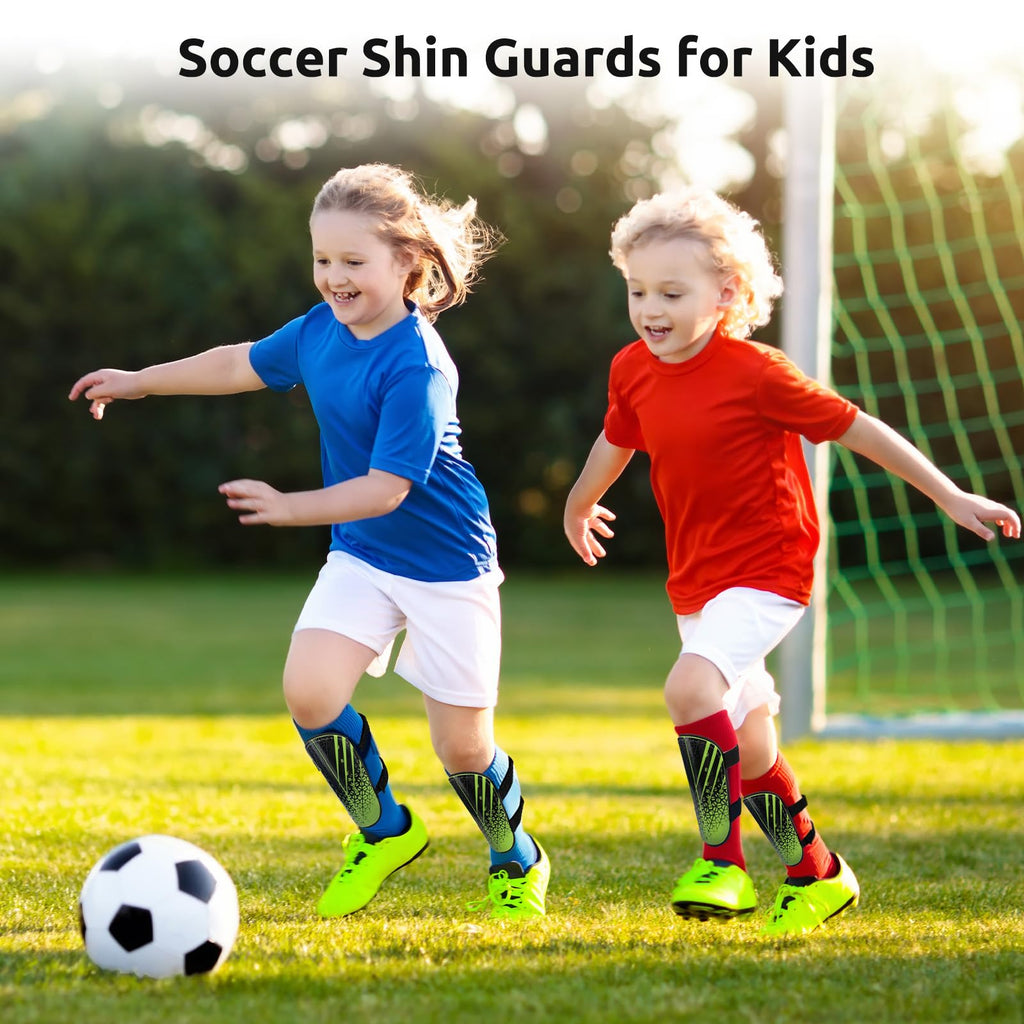 Shin Guards Soccer Youth Kids - Shin Guard For Boys Girls Teenagers 2-18 Years Old - Football Shin Pads Protection Equipment Wit