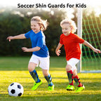 Shin Guards Soccer Youth Kids - Shin Guard For Boys Girls Teenagers 2-18 Years Old - Football Shin Pads Protection Equipment Wit