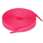 Olukssck 1 Pair Flat Shoe Laces For Sneakers, 25 Wide Athletic Shoelaces Hot Pink 54 Inch(137Cm)
