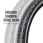 Mohegia Bike Tire,26'' X 2.125'' Folding Beach Cruiser Bicycle Replacement Tires/White Side Wall