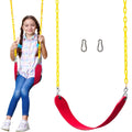 Pack of 1 Swing Seat Replacement Kit with Heavy Duty Chains - Backyard Swingset Playground Accessories for Kids (Red)