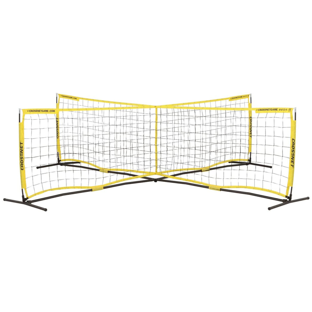 Crossnet Four Square Soccer Game - Outdoor Sport Games For Adults And Family - Soccer Tennis Nets For Backyard & Parks - Quick A