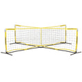 Crossnet Four Square Soccer Game - Outdoor Sport Games For Adults And Family - Soccer Tennis Nets For Backyard & Parks - Quick A