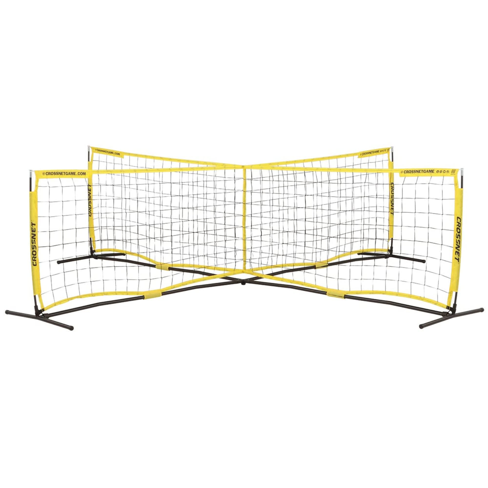 Crossnet Four Square Soccer Game - Outdoor Sport Games For Adults And Family - Soccer Tennis Nets For Backyard & Parks - Quick A