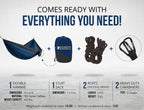 Bear Butt Camping Hammock - 2 Person Double Hammock - Portable Backpacking & Camping Gear - Perfect For Hiking & Outdoor Travel