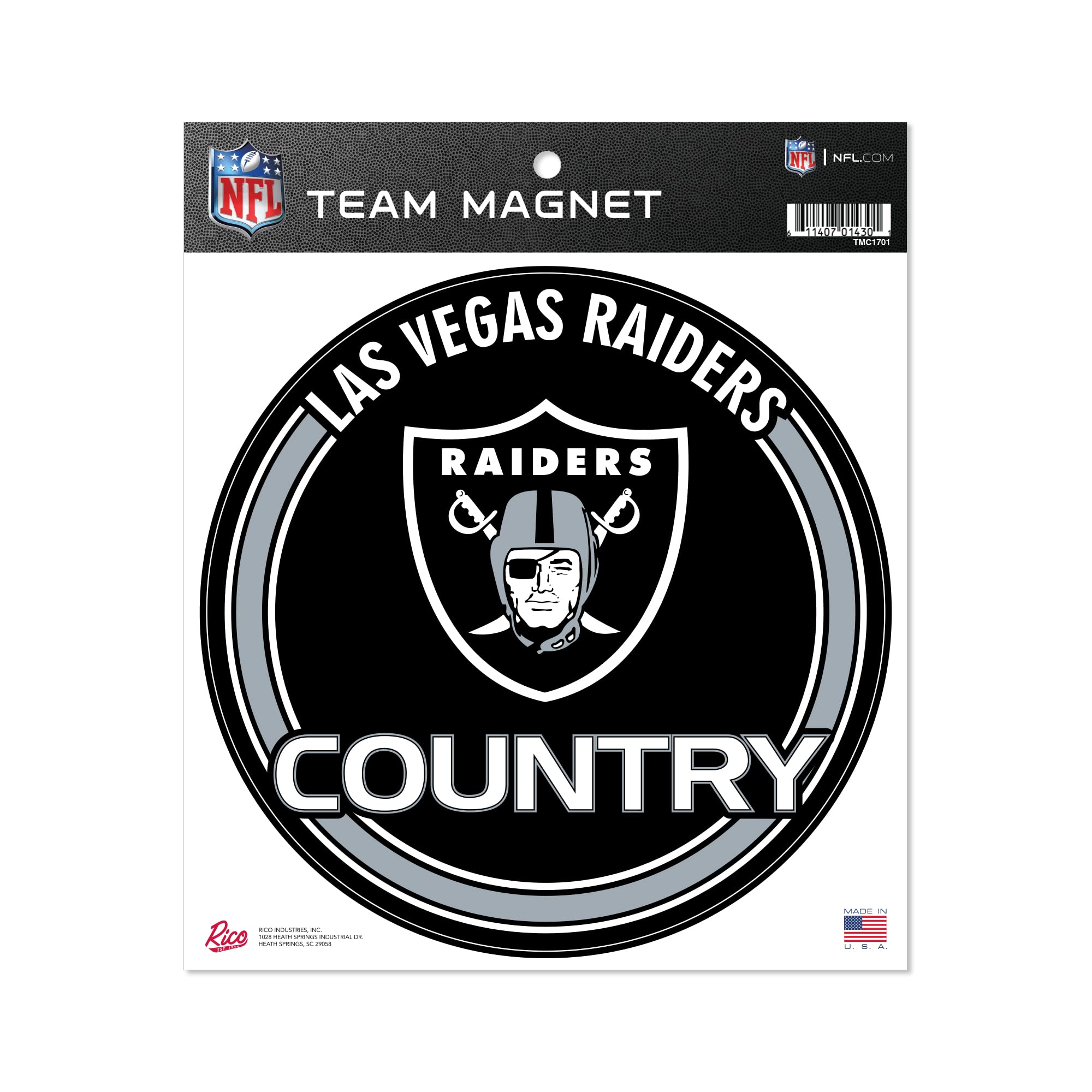 Rico Industries Nfl Las Vegas Raiders 8'' Round Magnet