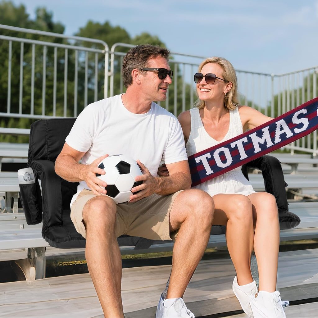 Sportneer Stadium Seats For Bleachers, Bleacher Chairs With Back And Cushion Bleacher Seats With Back Support Padded Stadium Cha