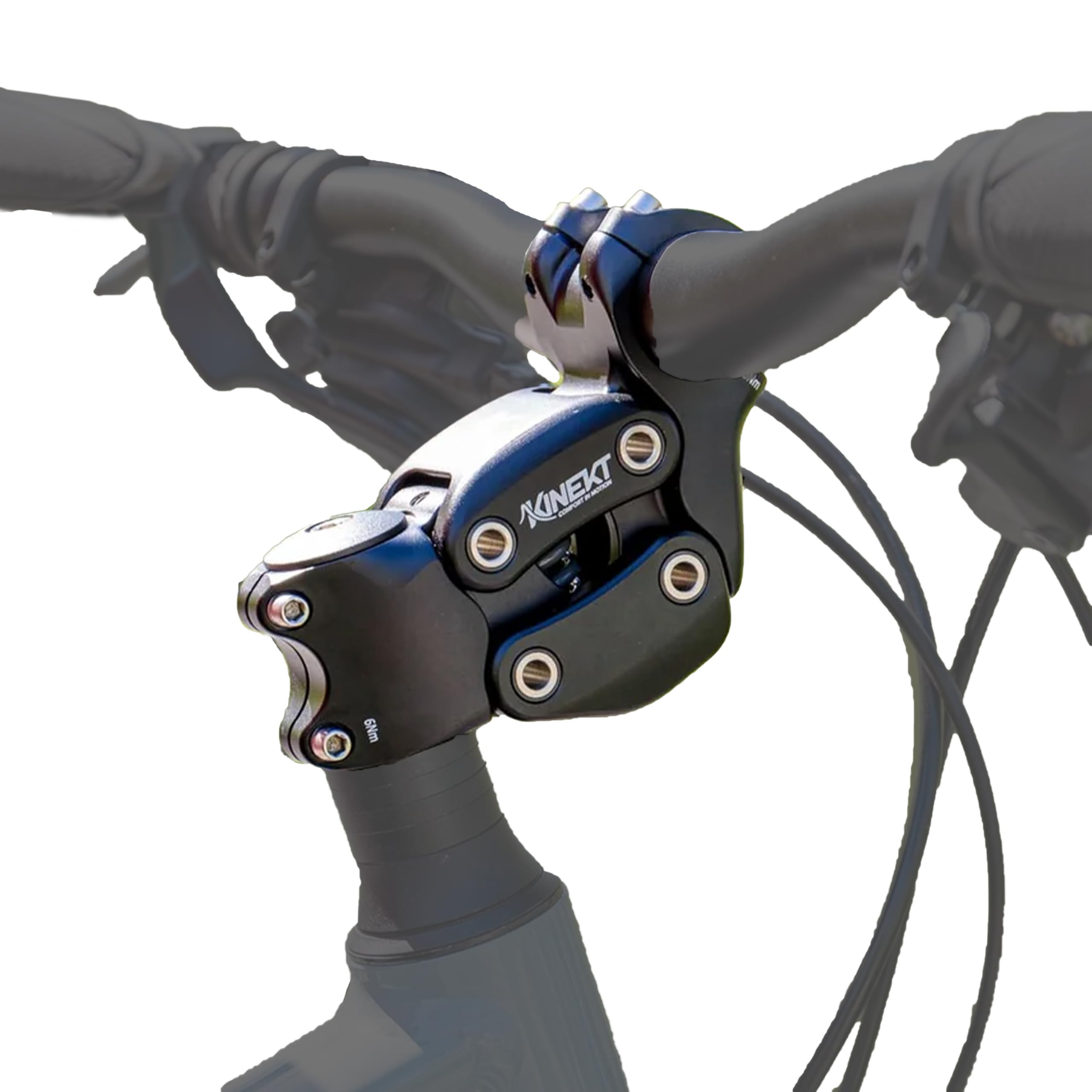 KINEKT Suspension Stem for Road, Gravel & E-Bikes - Shock Absorbing Handlebar Stem for Shoulder Comfort - 7 Low Rise, 120mm Leng