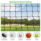 Wiseek 10'X30' Baseball Softball Backstop Nets, Heavy Duty Baseball Netting Ball Stop Netting #18 Nylon Sport Netting Barrier