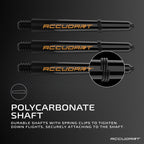 Accudart Soft Tip Dart Set 2.0 - Stainless Steel Finish Barrel - Radial Grooves - Polycarbonate Shafts - Standard Shape Flights