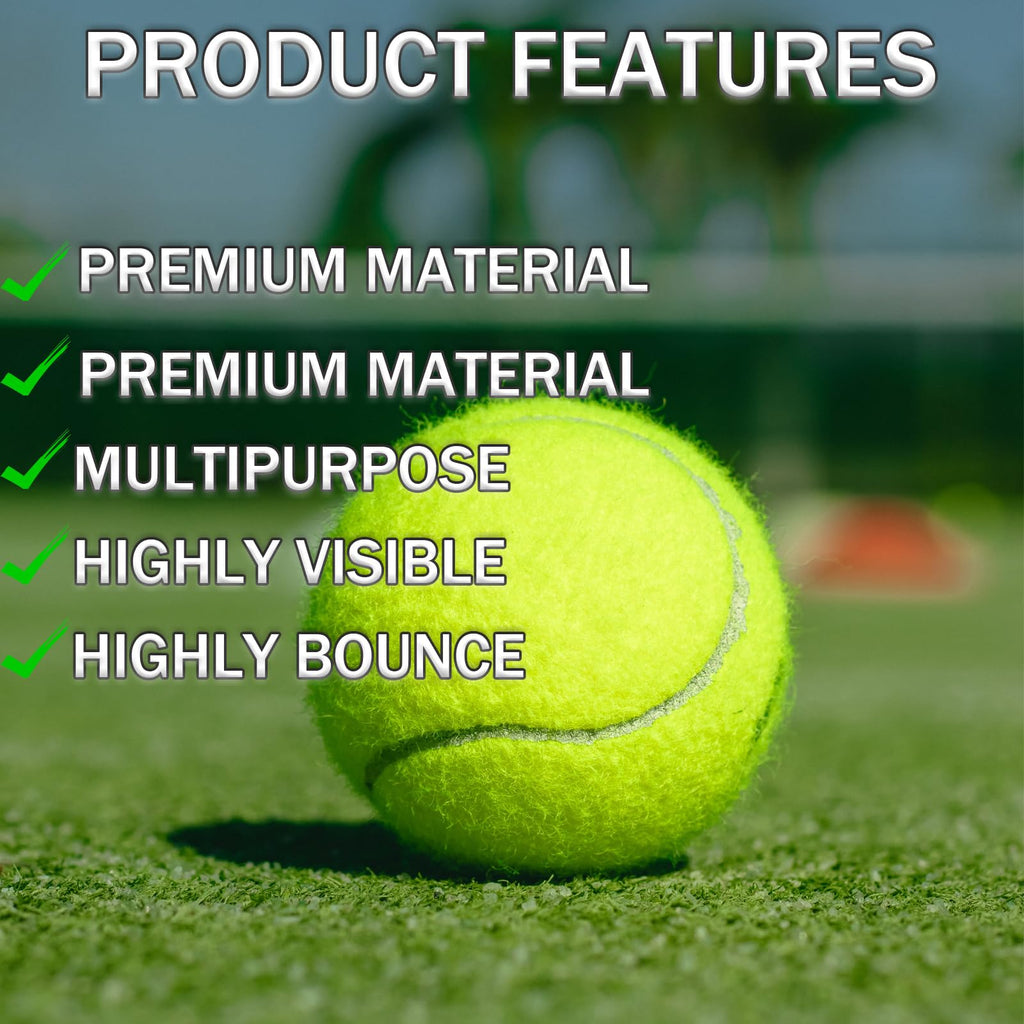 Shyujajie Tennis Balls, 20 Pack Training Tennis Balls,High Elasticity Practice Tennis Balls For Beginner, Exercise Playing Balls