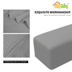 Easy-Going Stretch Ottoman Cover Folding Storage Stool Furniture Protector Soft Rectangle Slipcover Elastic Bottom( Ottoman Larg