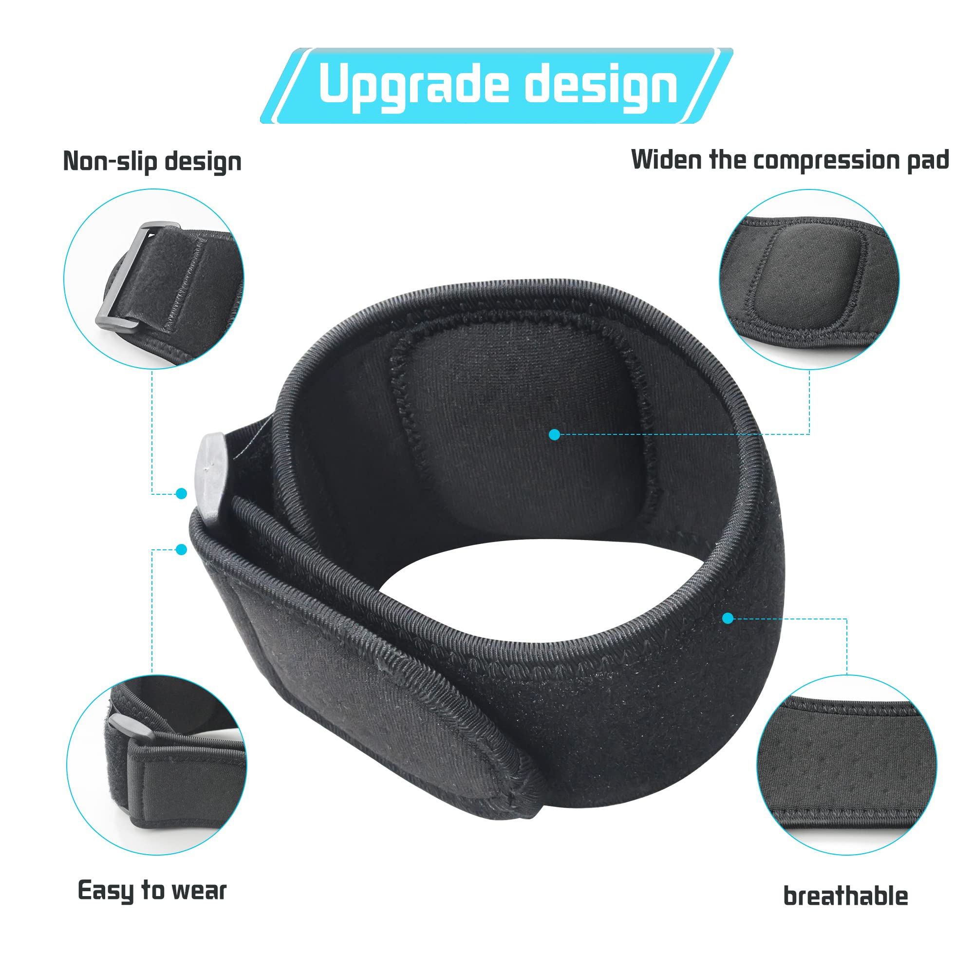 Moonsmile Tennis Elbow Braces (1 Pair) For Tendonitis And Tennis Elbow,Golfers Elbow Forearm Brace Straps For Men And Women,Neop