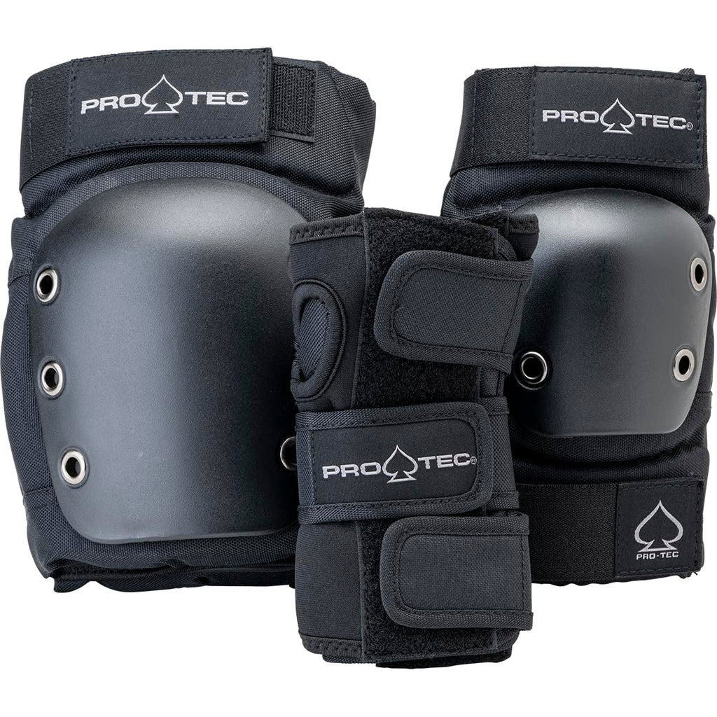Pro-Tec Kids Street Elbow, Knee, And Wrist Pad Protective Gear Set, Youth Small, Black