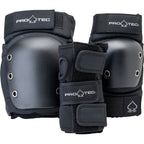 Pro-Tec Kids Street Elbow, Knee, And Wrist Pad Protective Gear Set, Youth Small, Black