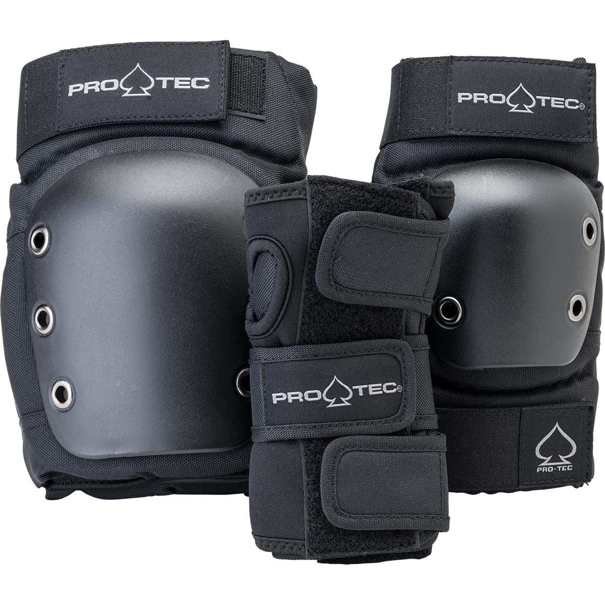 Pro-Tec Kids Street Elbow, Knee, And Wrist Pad Protective Gear Set, Youth Small, Black