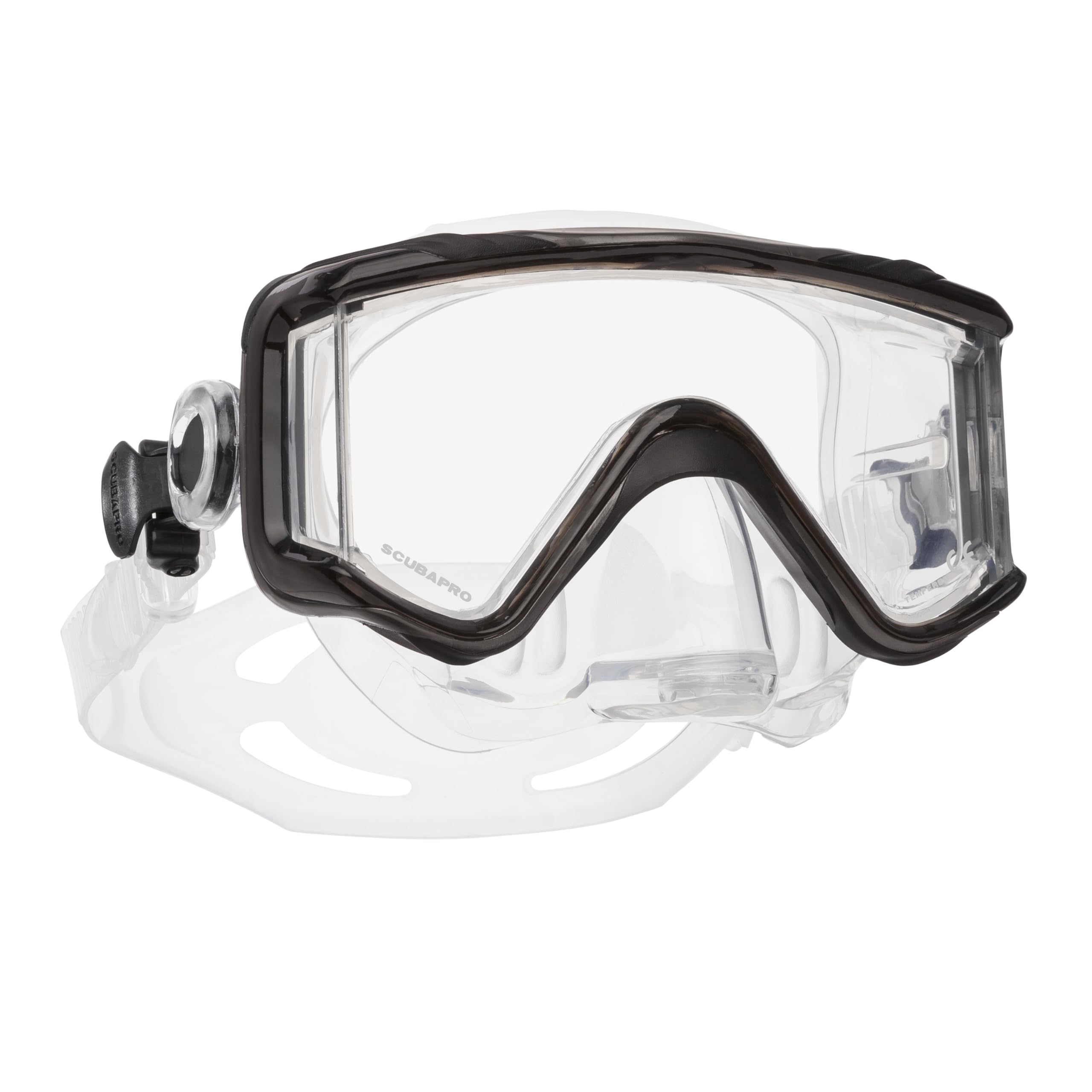 Scubapro Crystal Vu Plus Diving Mask With Purge Valve, Black/Gray