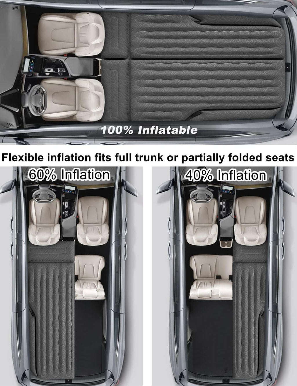 Umbrauto Suv Air Mattress For Car Camping, Leakproof & Quick Inflation Sleeping Airbed With Electric Pump, Fits Most Compact, Mi