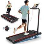 Under Desk Treadmill With Incline, 300Lbs Walking Pad With Handle Bar & Remote Control, 2.5Hp Folding For Home/Office, Installat